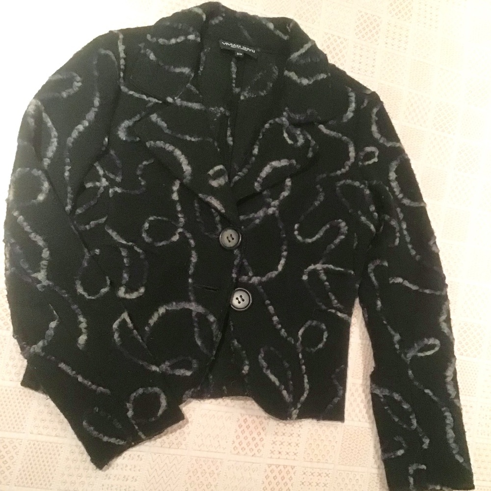 Designer deep green wool jacket